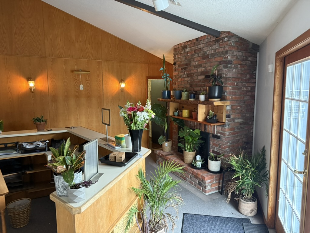 The character-filled Revive fireplace and future shared space